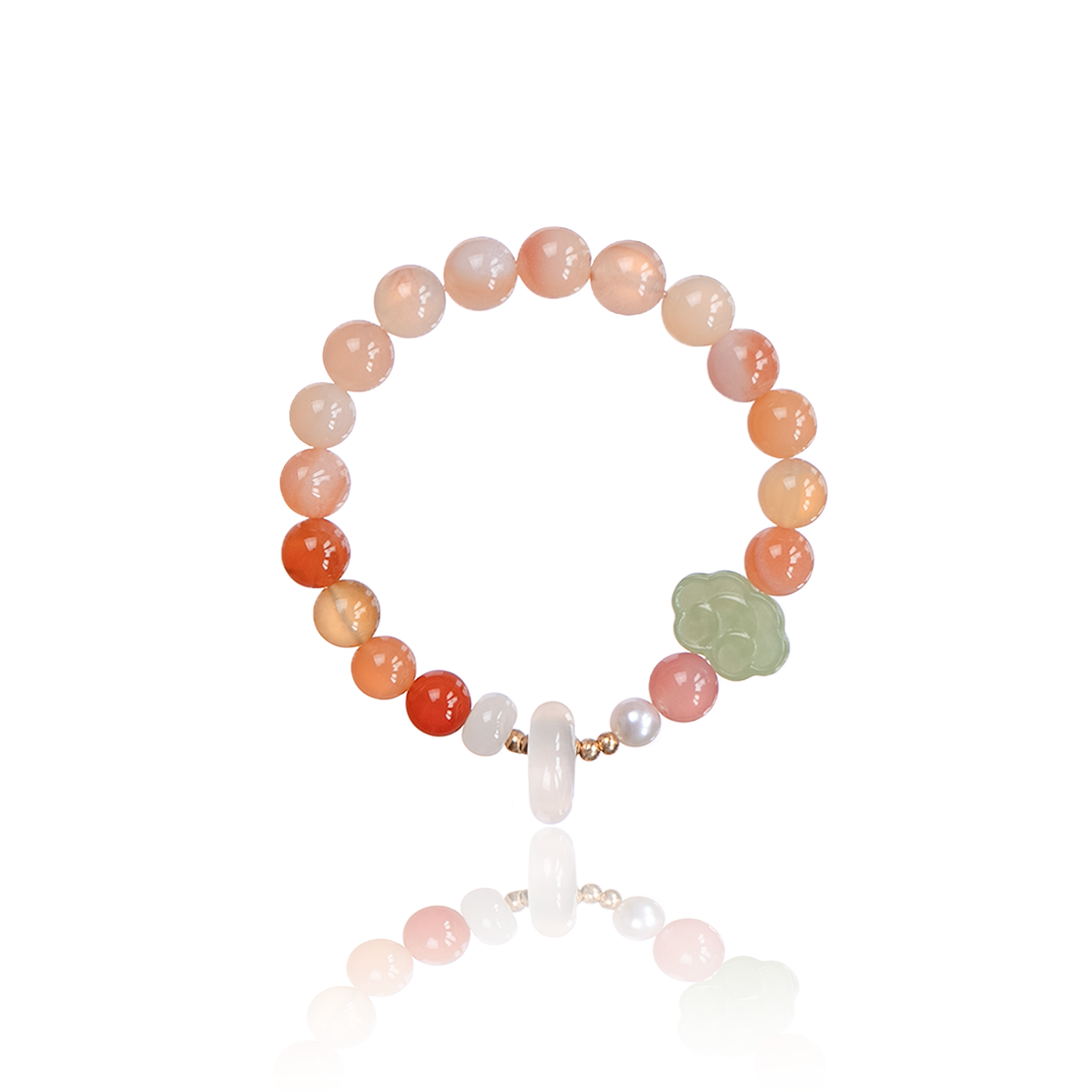 盐源玛瑙和田玉手链女款