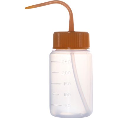 ASONE进口窄口洗瓶宽口弯头洗瓶大口/小口塑料瓶100/250/500/1000ml实验用耗材塑料彩色洗瓶