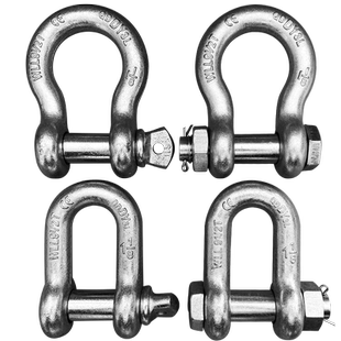 弓型卸扣D形U型美式卸扣国标起重卸扣吊钩吊环卡扣马蹄形连接锁扣