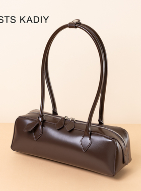 COSTS KADIY真皮腋下女包2025新款单肩高级感复古法棍包通勤手提