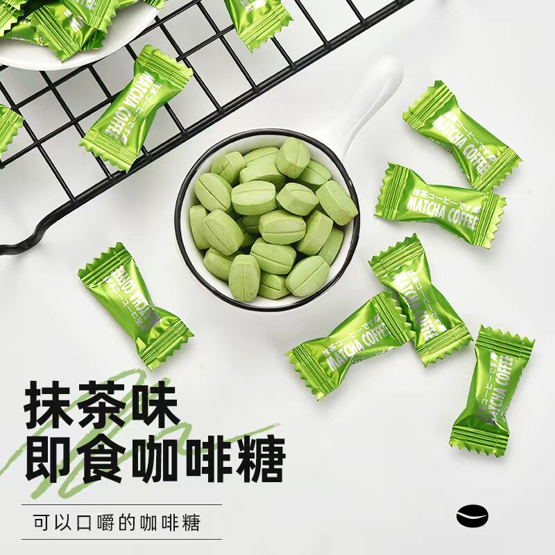 物语知恋抹茶咖啡味压片糖果图片