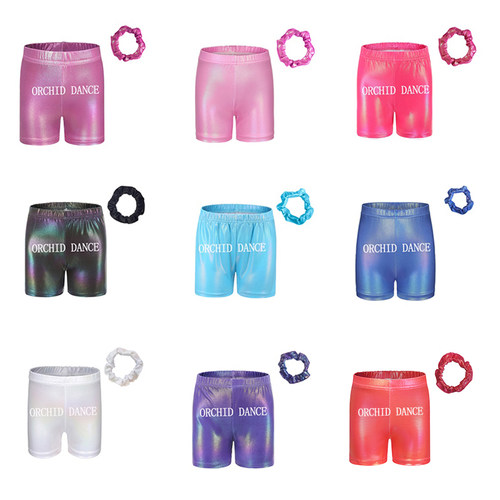 外贸金属光泽体操短裤儿童安全裤