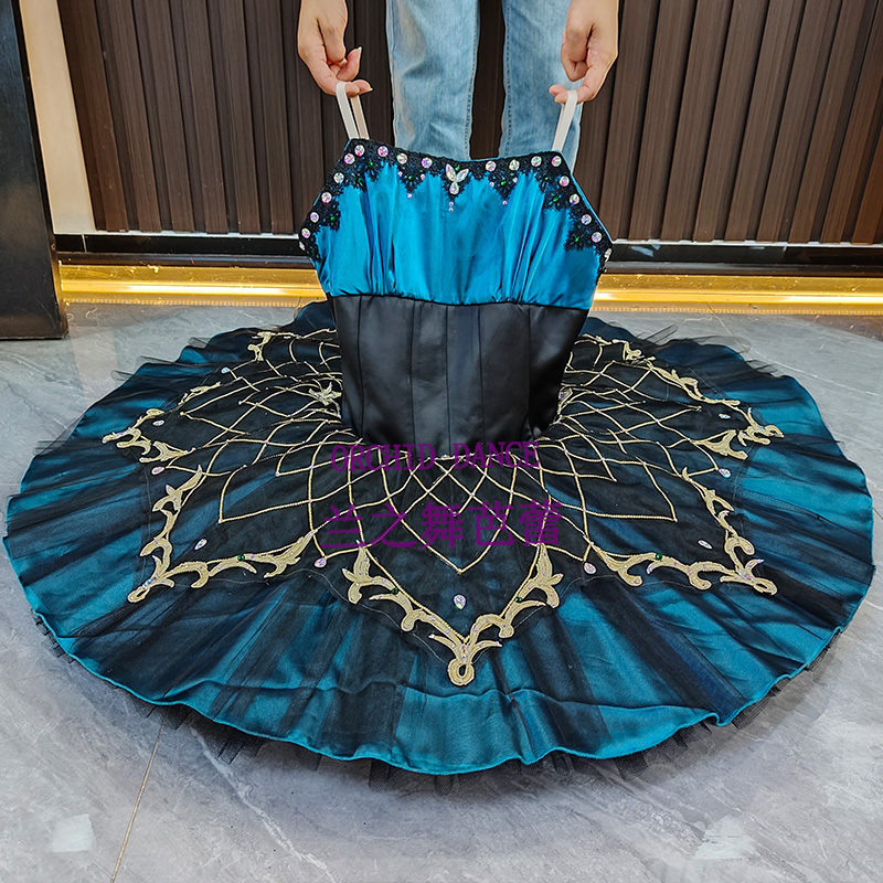 兰之舞蓝鸟变奏女芭蕾舞裙蓝色演出tutu裙成人儿童定制表演比赛服