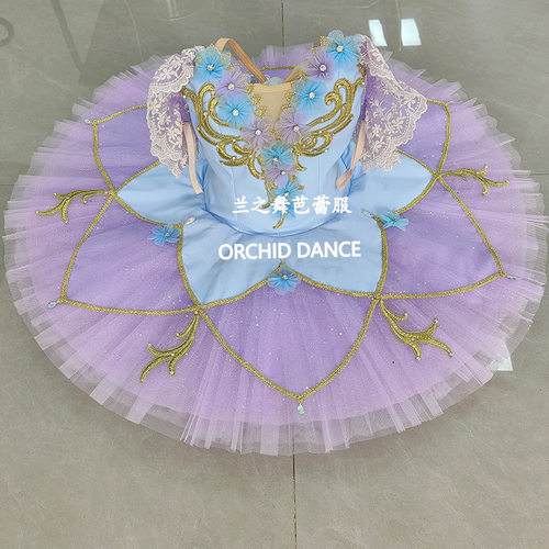兰之舞紫丁香芭蕾tutu定制比赛服
