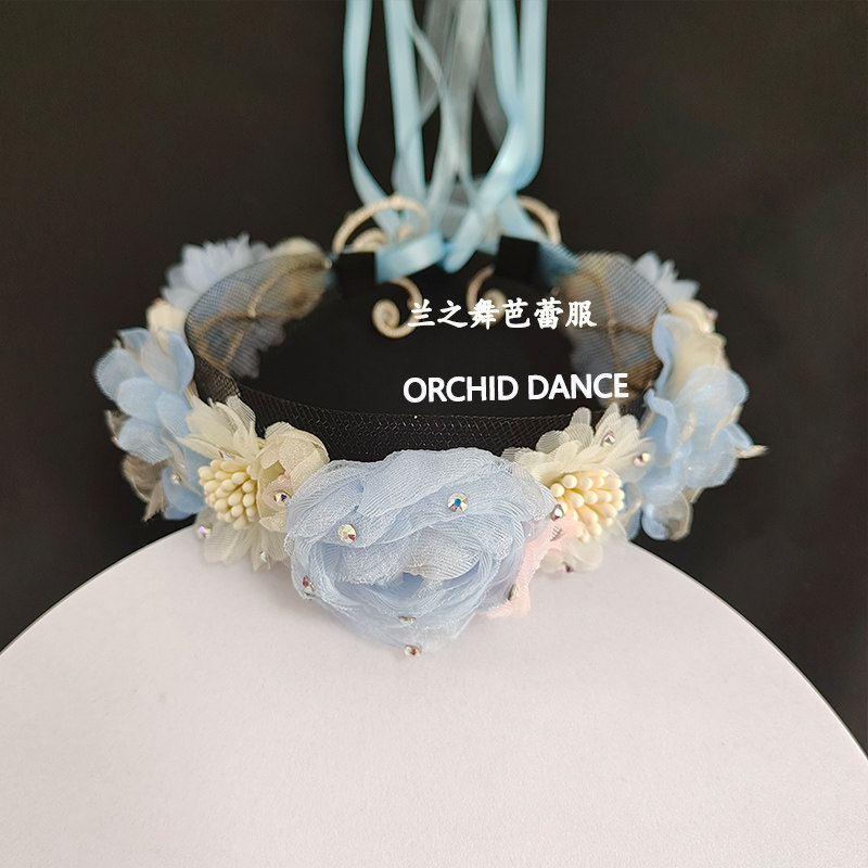 兰之舞芭蕾发髻头饰可调花环发带