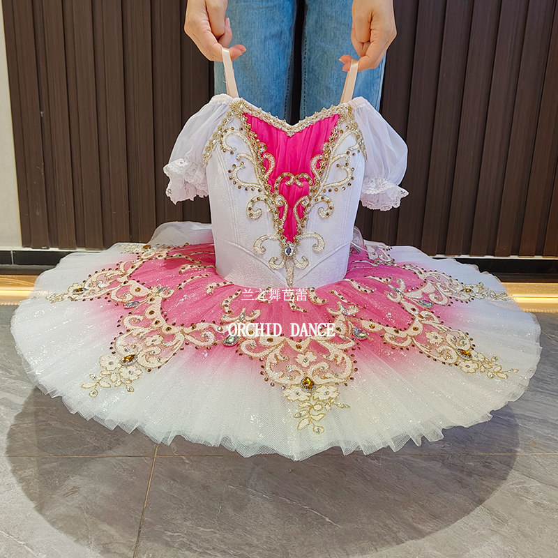 兰之舞粉色芭蕾舞裙成人儿童宫廷装演出服tutu裙比赛服定制表演服