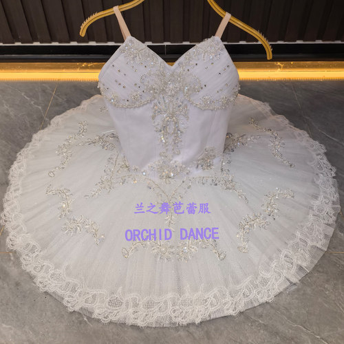 兰之舞银仙子白天鹅芭蕾裙演出tutu裙成人儿童专业定制比赛表演服