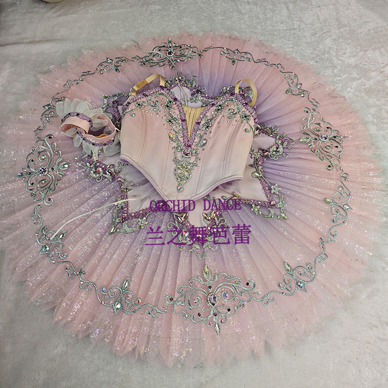兰之舞紫丁香紫仙子变奏芭蕾裙演出tutu裙大人儿童专业定制比赛服