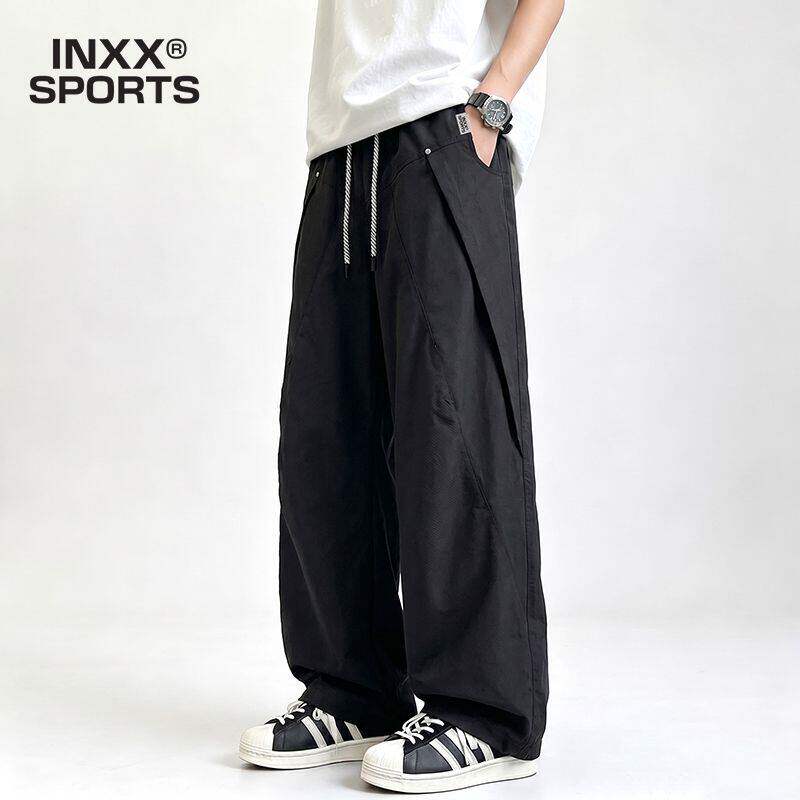 INXX SPORTS美式户外休闲裤男生拼接宽松直筒阔腿高街百搭长裤子