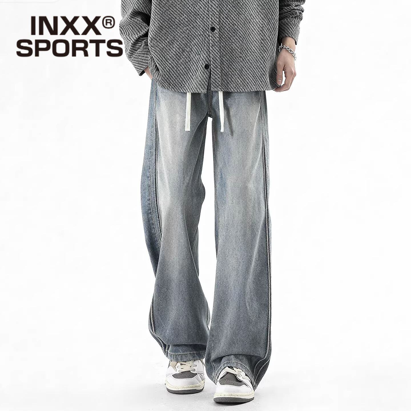 INXX SPORTS美式复古牛仔裤男士春夏潮流帅气做旧直筒休闲长裤子