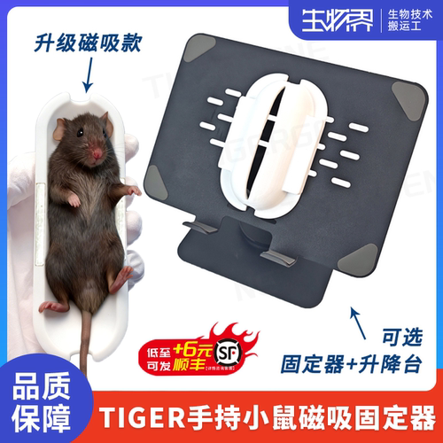 TIGERGENE实验专用抓鼠保护神器 小鼠磁吸可调固定器 C57防咬