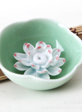 景德镇陶瓷线香盘 香插 香托 香座 香薰炉多款家居陶瓷摆件