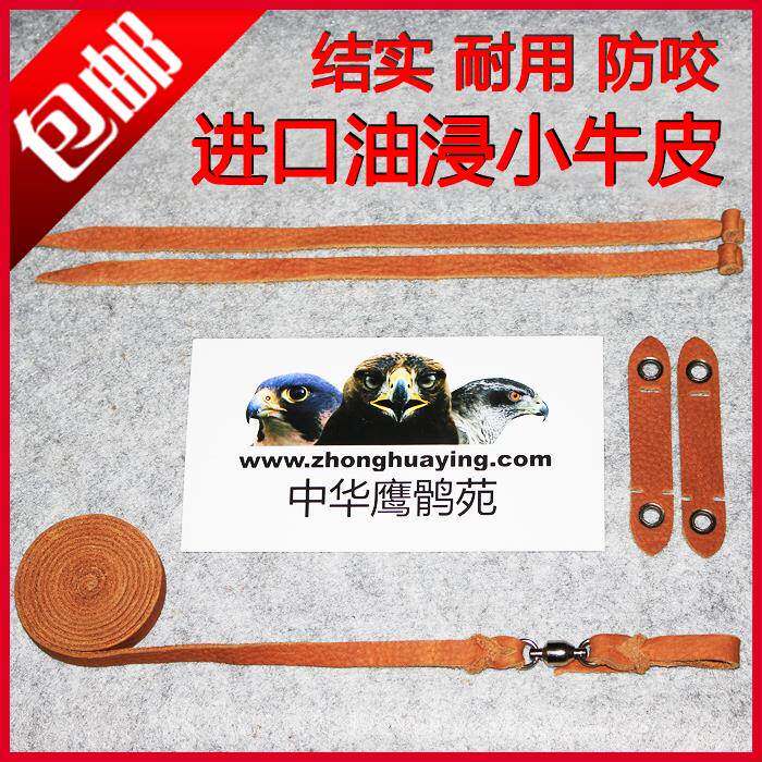 鹰具脚绊子包邮牛皮脚绊两开蛤蟆五尺鹰脚套拴鹰脚绳鸡眼扣鹰鹘苑