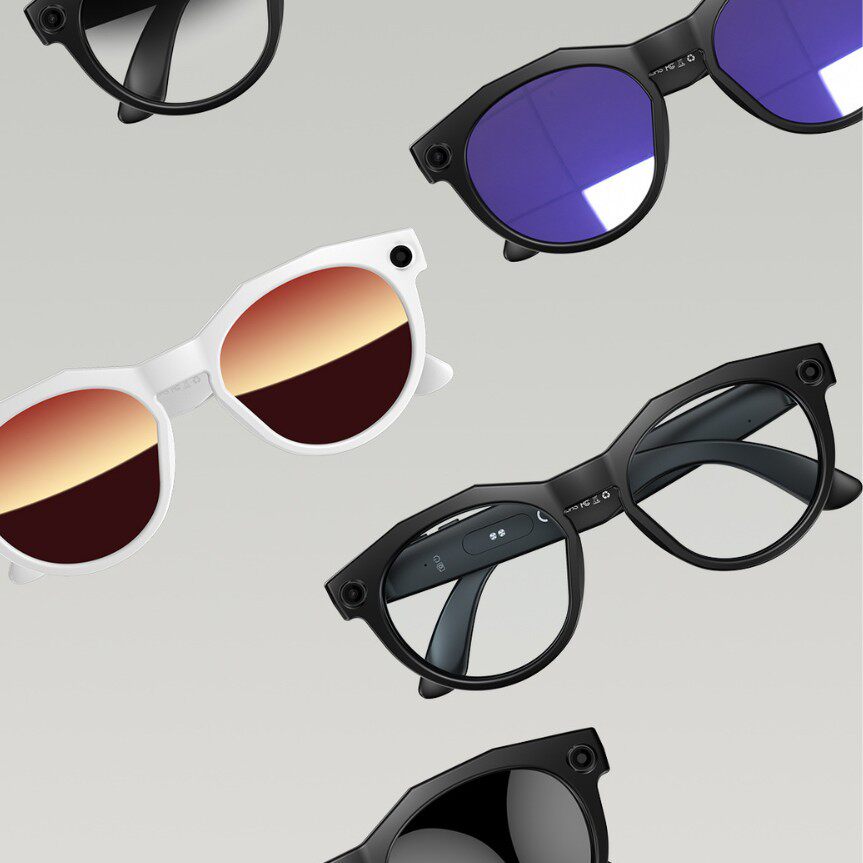 800W像素蓝牙智能ai眼镜实时翻译听歌通话可配镜片1080P智能眼镜