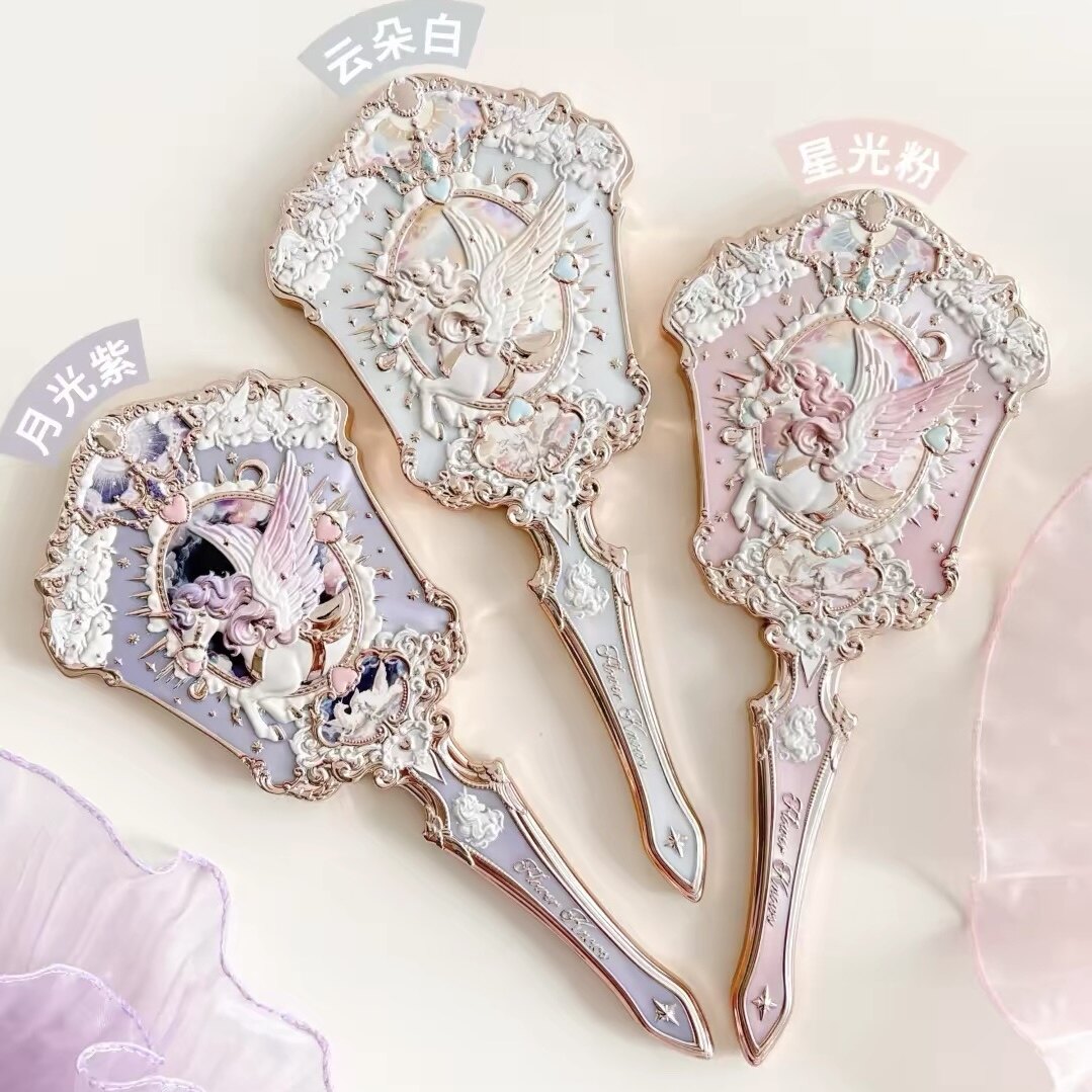 Flower Know-How Makiyaj Güzgüsü - Unicorn və Cupid Dizaynı