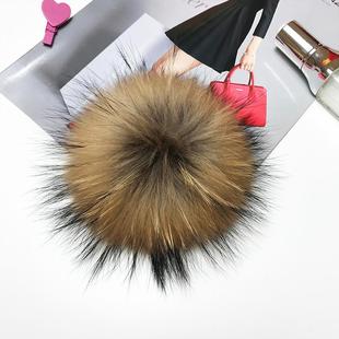 真毛超大貉子狐狸毛球帽子配件diy皮草毛绒球围巾服饰帽顶装饰品