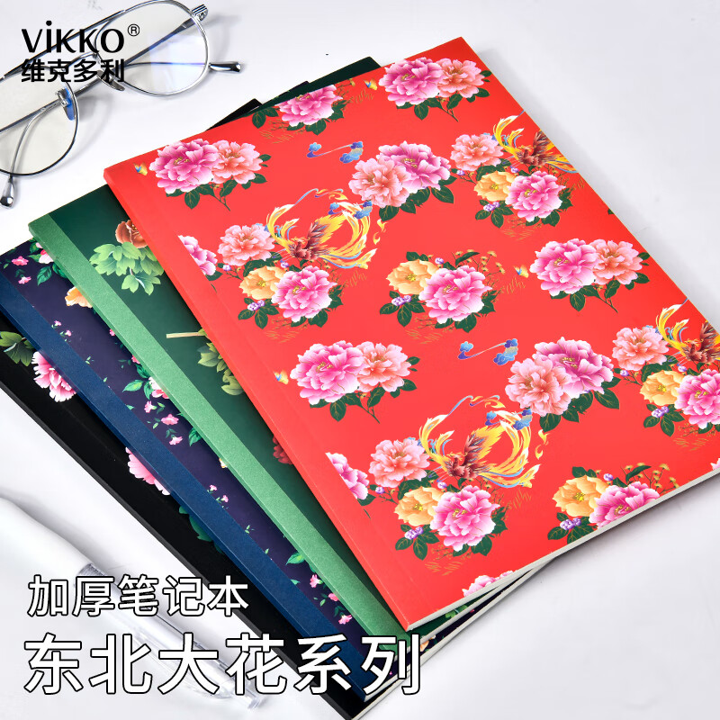 维克多利软面抄B5东北大花国货