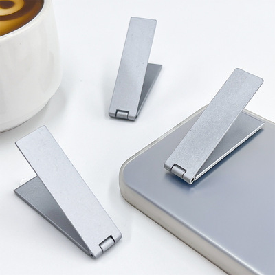 一字夹折叠手机支架 中性超薄迷你卡片式长条支架粘贴式打印图案