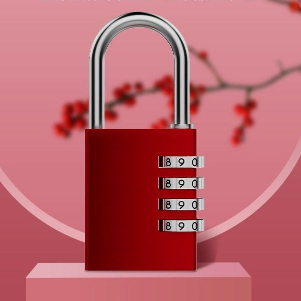 金属款彩色密码挂锁行李箱包密码锁健身房柜子门挂锁密码锁头锁具