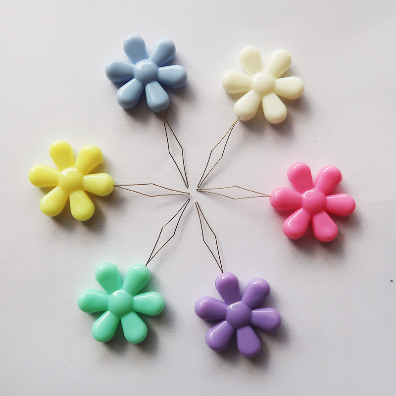 十字绣穿针器缝纫穿线器老人用引线器花朵糖果色款