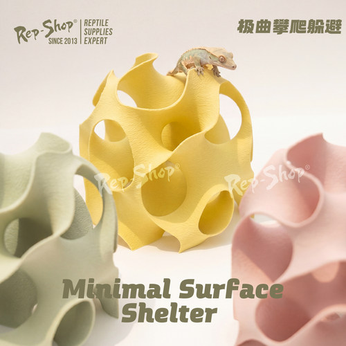 爬宠曲面多孔躲避屋攀爬豹纹睫角守宫玉米蛇洞饲养箱丰荣造景装饰