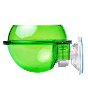 CM树栖爬虫防逃逸变色龙食盆吸盘睫角喂食器挂壁双层星球ABS