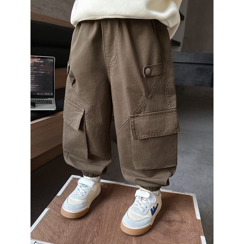 男童春季裤子2026新款韩版休闲束脚工装裤儿童春秋装潮酷洋气长裤