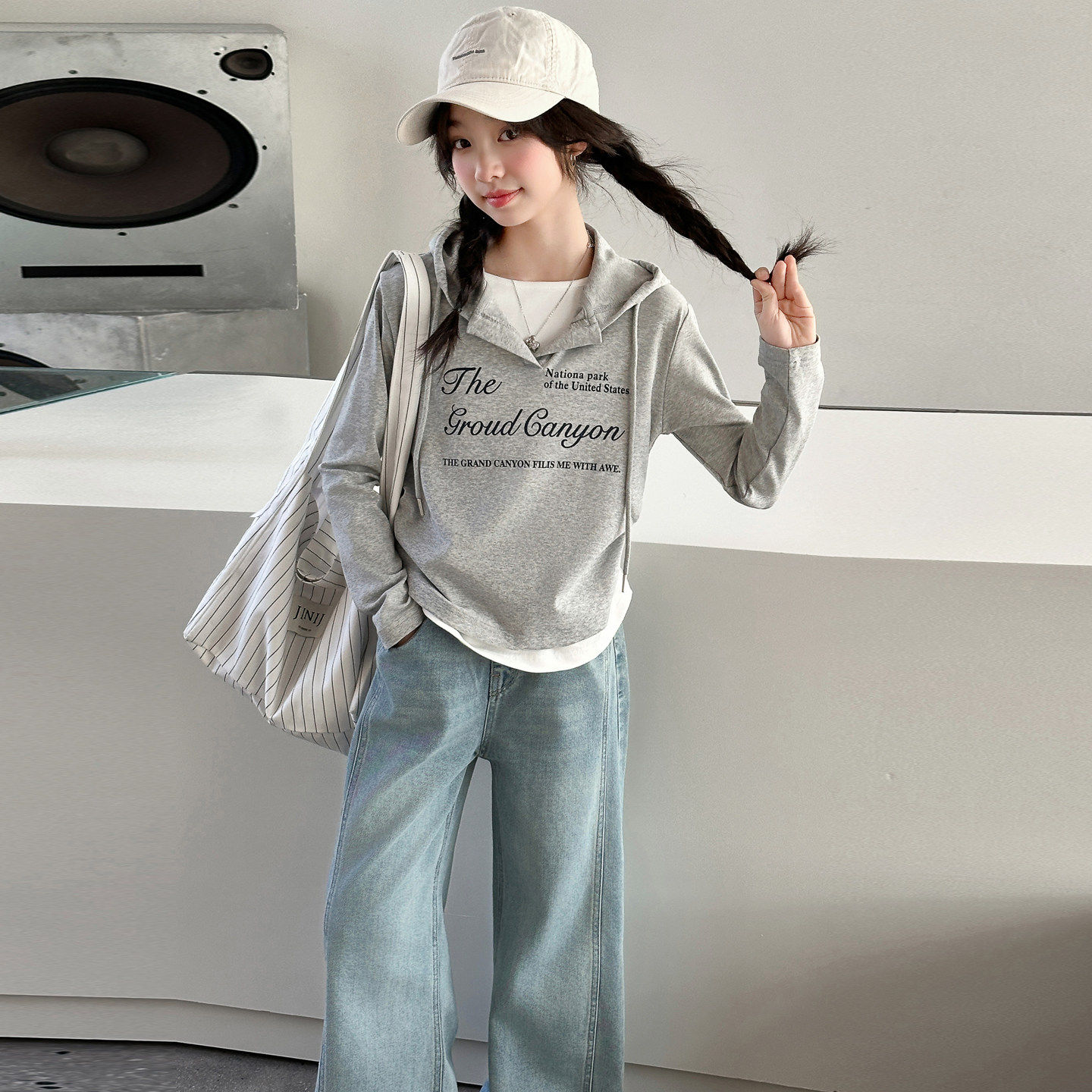 女童打底衫春秋2026新款儿童假两件长袖T恤女孩韩系休闲百搭上衣