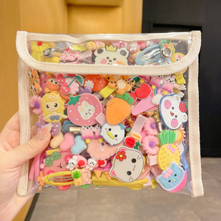 彩色发夹女儿童发卡网红2024新款夏季小女孩夹子头饰宝宝可爱卡子