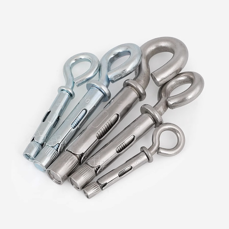 304不锈钢吊环内膨胀螺丝镀锌羊眼带圈挂钩灯膨胀螺栓拉爆6.5M8GG