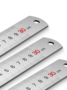 钢尺加厚不锈钢直尺15/20/30/50/60cm1米尺铁钢板尺不锈钢尺CY