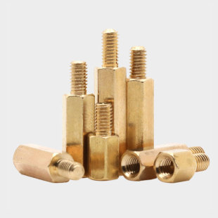 6CY 六角铜柱单头隔离柱双通铜螺柱螺丝M2M3M4M5