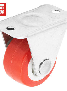 赫思迪格JG-510红色pp肥仔脚轮家具小轮子轻型轮轻型小脚轮【1寸