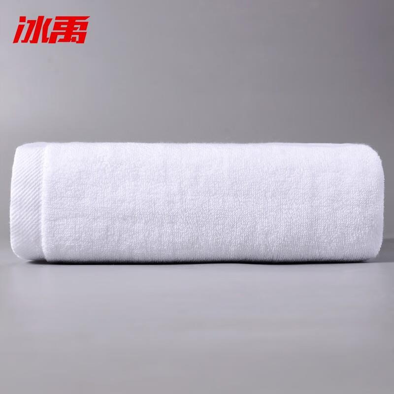 冰禹BYyc-141吸水浴巾民宿酒店加厚白色毛巾大浴巾21股400g(70*14