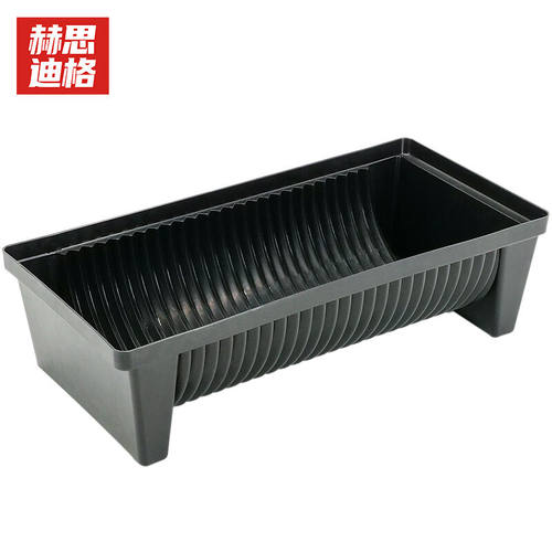 赫思迪格JG-666SMT防静电料盘盒黑色物料盒托盘电子原件存放盒小