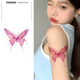 纹身贴防水女持久彩色蝴蝶tattoo贴纸高级感仿真锁骨新款 遮盖疤痕