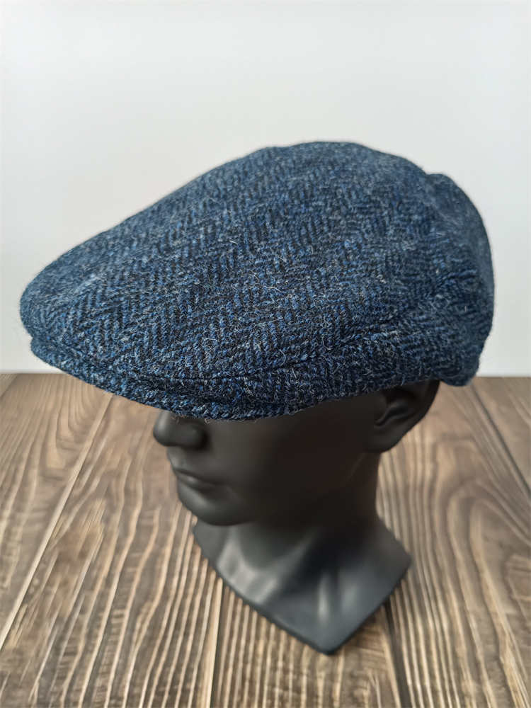 秋季帽子哈里斯粗花呢复古鸭舌帽
