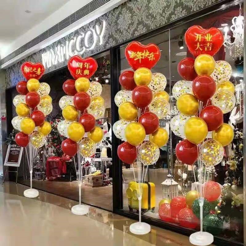 开业气球布置店面活动装饰店铺门口场景店庆周年商场