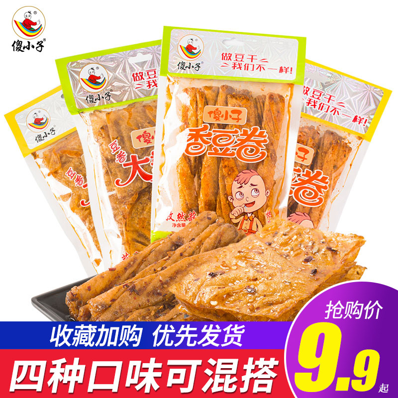 傻小子湖南大辣片香干豆卷香干精品香干五香卤汁麻辣豆皮零食80g