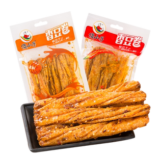 傻小子香豆卷辣片蜜汁烧烤椒香酥辣味辣条零食麻辣儿时回忆香辣片