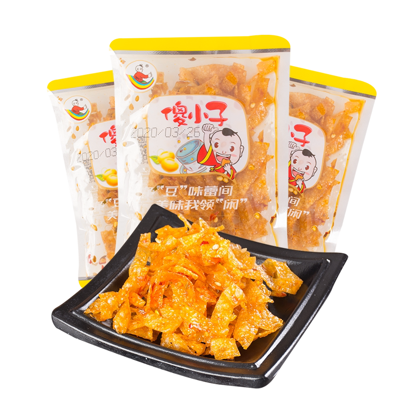 傻小子香辣薄豆干香辣味零食辣味零食宿舍办公零食香辣豆皮小包装