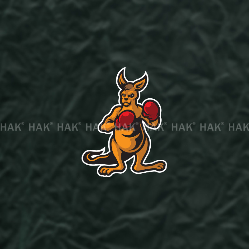 肌肉袋鼠拳击小子不好惹创意汽车卡通车贴保险杠油箱盖装饰类贴纸