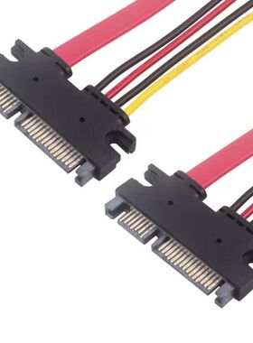 SATA7+15P 公对公转接线 22p硬盘连接线 SATA线 数据电源二合一线
