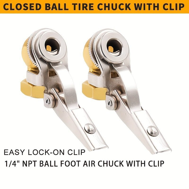 新款汽车轮胎补胎充气夹头气动工具卡盘式内螺纹打气嘴卡盘式黄铜