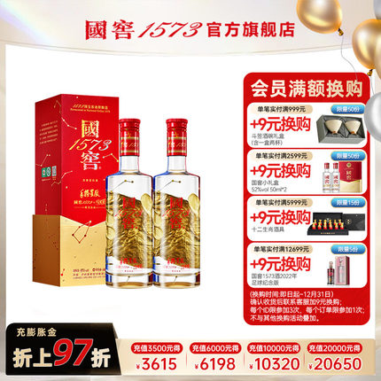 国窖1573官方旗舰店 艺术新春酒手握星辰52度500ml*2过节送礼收藏