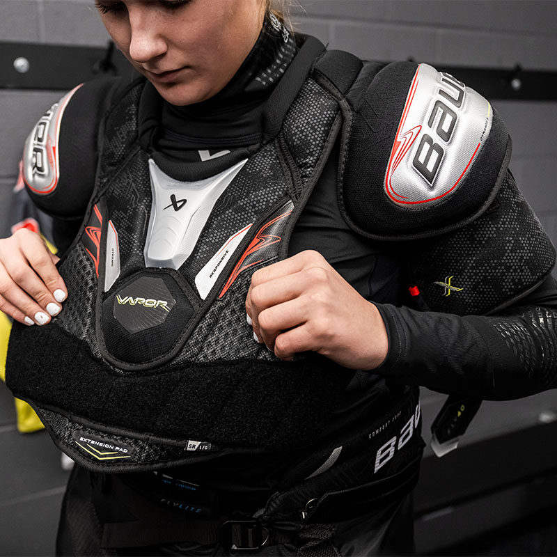 25年新款Bauer FLY40冰球护具三件套鲍尔青少年成人护胸护腿护肘