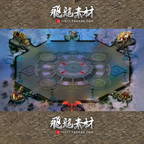 传奇地图天空BOOS地砖无缝素材