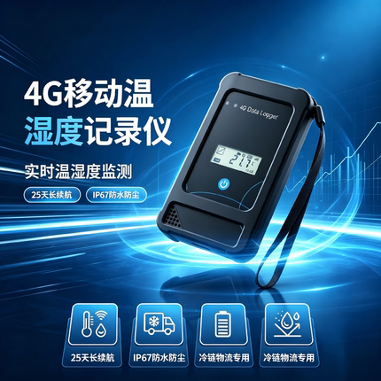 北斗4G全球定位便携式温湿度记录仪实时平台监测轨迹数据报表导出