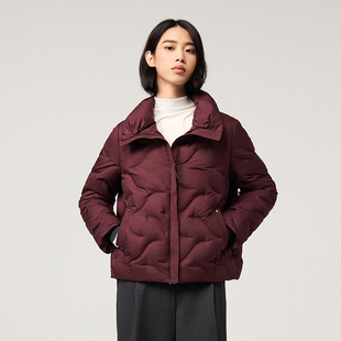 紫色羽绒服冬季女款2025年新款气质立领高级感加厚短款白鸭绒外套