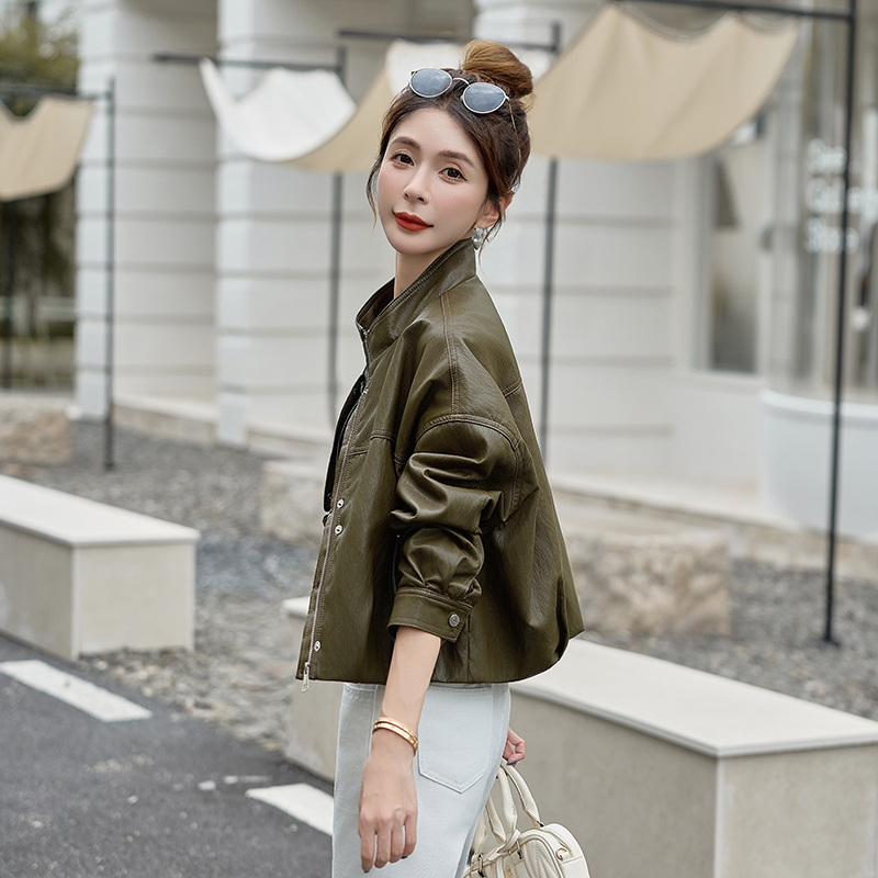 皮衣外套女2025年春秋新款机车夹克高级感短款小个子今年流行爆款